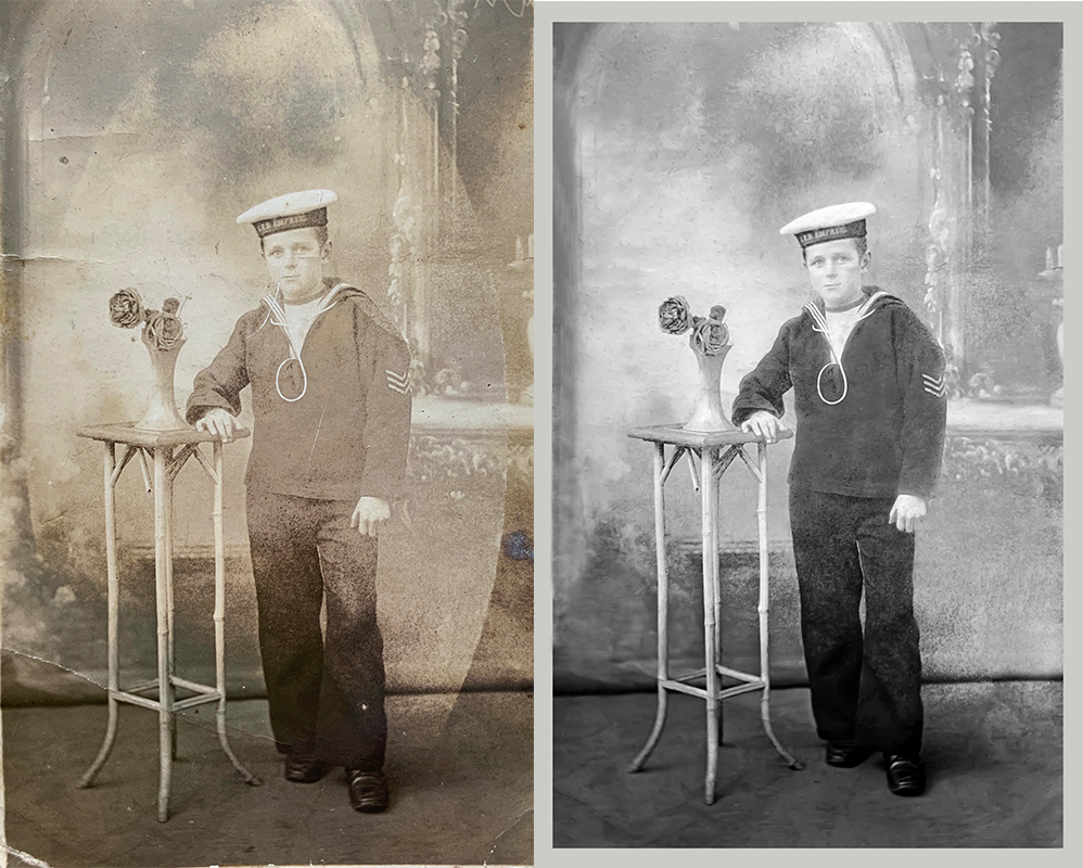 Photo restoration example 1 by Ramos Media