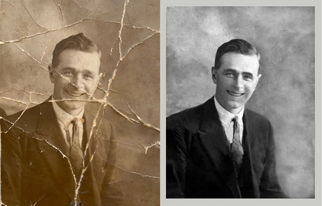 Photo restoration example 4 by Ramos Media