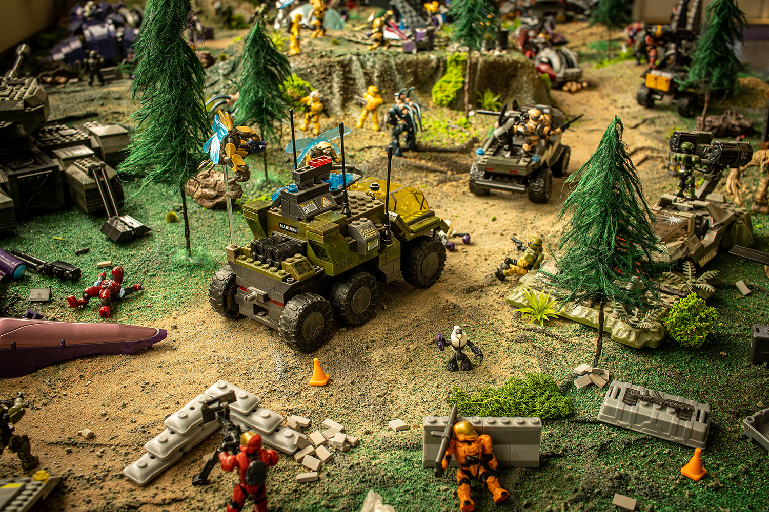 Macro photo of toys