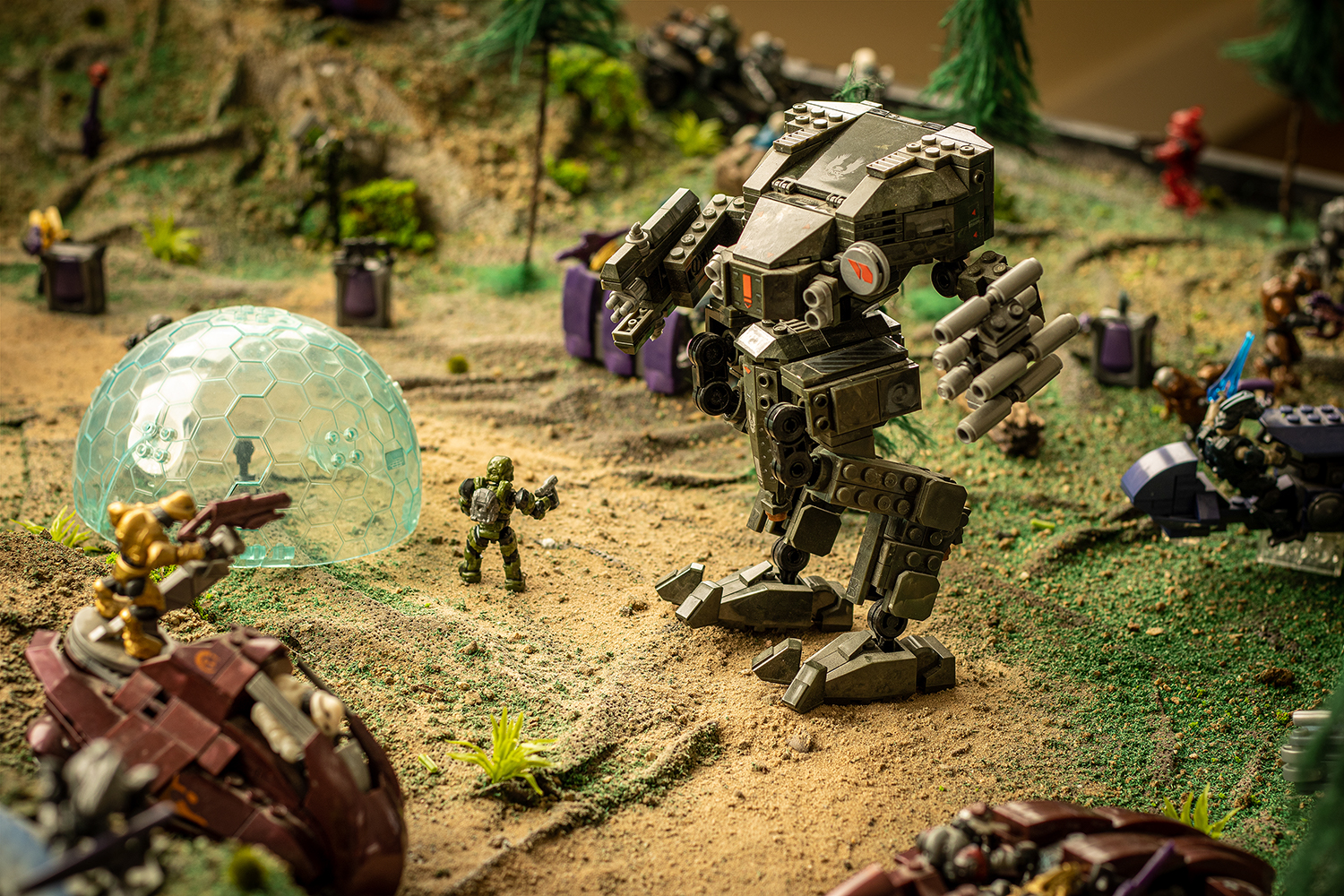 Macro photo of toys